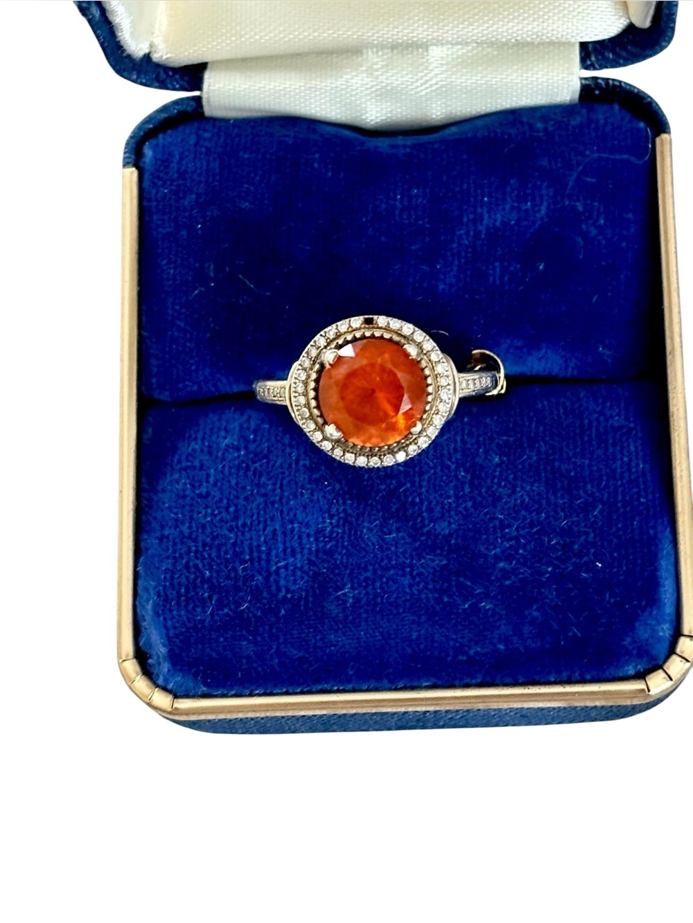 Gold DIAMOND FIRE OPAL RING